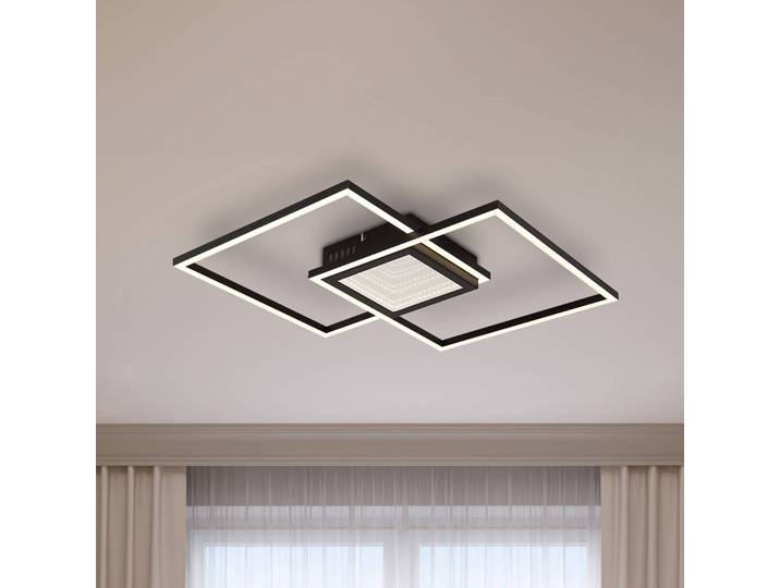 Globo LED Deckenlampe Saunders, dimmbar, für Wohn- / Esszimmer, Aluminium, Modern, LED Deckenleuchte