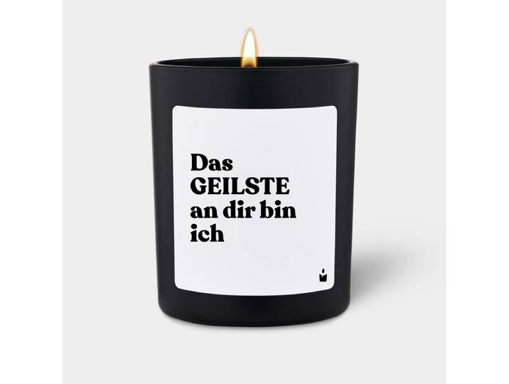 Duftkerze Schwarz Woody Das GEILSTE an dir bin ich