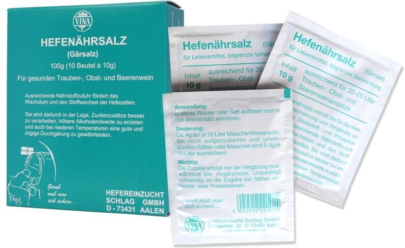 Vina Hefenährsalz Gärsalz 10 x 10 g