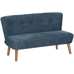KINDERSOFA 2-Sitzer Katya Flachgewebe dunkelblau