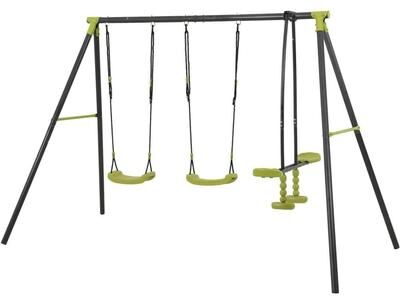 / 100.78 in. W Triple Children Metal safe swing set 440lbs for age 3+