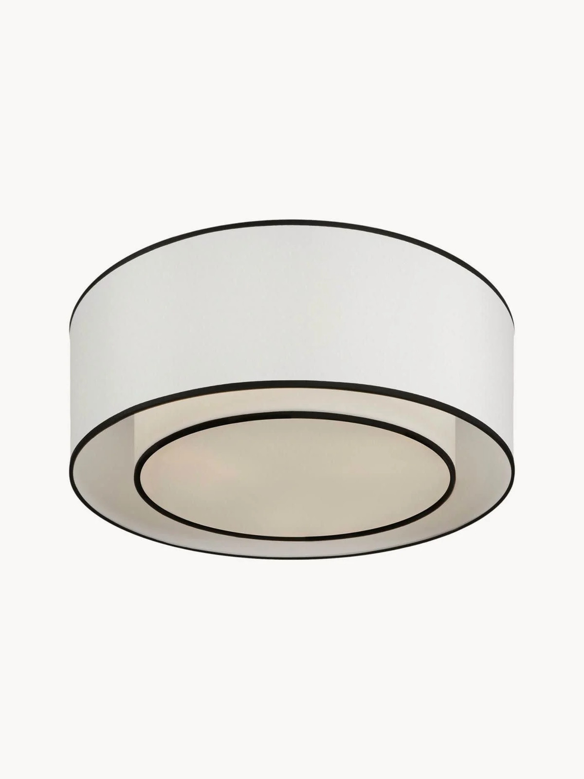 Maytoni Plafondlamp wit modern rond textiel en metaal E27 Ø 52 cm