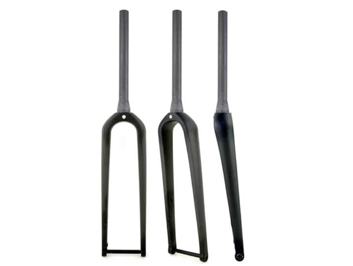 BSFHQS Gravel Road Bikes Starre Gabel 700C Vollcarbon Scheibenbremse Fahrradgabel 1-1/8 Gerades/Konisches Rohr Vordergabel Steckachse 12X100mm(Tapered)