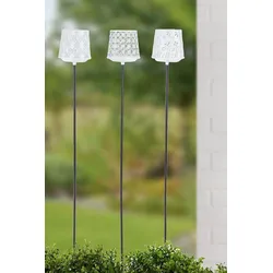 Gartenstecker mit Windlicht Malou weiß Variante 3