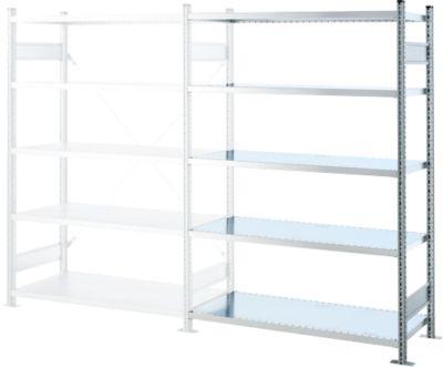 SSI Schäfer Steckboden-Fachregal VSR3000, Anbauregal, 5 Böden, Feldlast 750 kg, B 1282 x T 400 x H 1910 mm, Stahl verzinkt