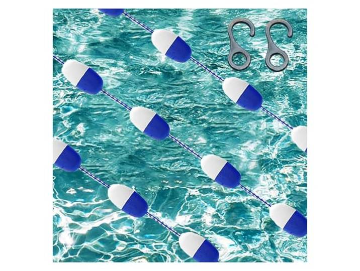 PsmpengAMZ Verstellbares Pool-Sicherheitsseil mit Schwimmkörpern, gut sichtbarer Bahnteiler for Schwimmen, langlebiges Bojen-Trainingsseil mit Haken for Kindersicherheit(65ft/19.8m)