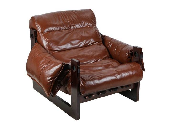 FLASIDU Fauteuil de Salon Confortable Chaise Relax Fauteuil club Chaise Loisirs pour Chambre coussin amovible Marron