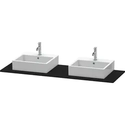 Duravit XSquare Konsole, 2 Ausschnitte, 1600x16x550mm, XS063HB1616, Farbe: Eiche Schwarz Dekor