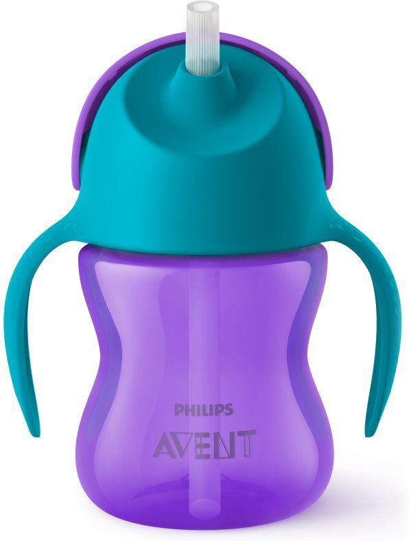 Philips Avent Bendy Straw SCF796/02 9m+ tasse avec paille flexible Purple 1 pcs