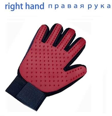 Uplift Essentials DualPet Interactive Grooming & Deshedding Glove right Red
