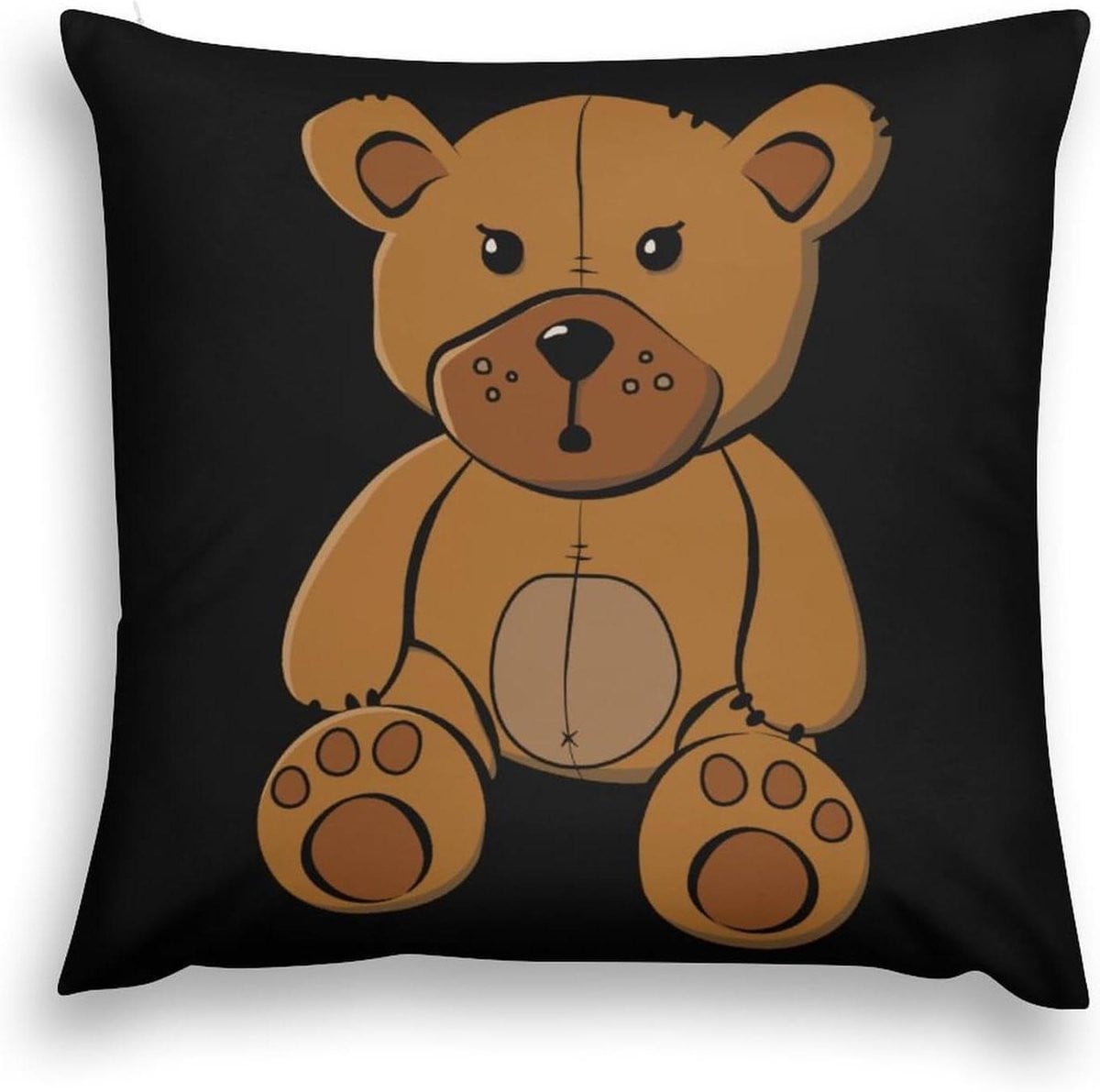 Decoratieve kussenhoes met cartoon beer ontwerp, 61 x 61 cm