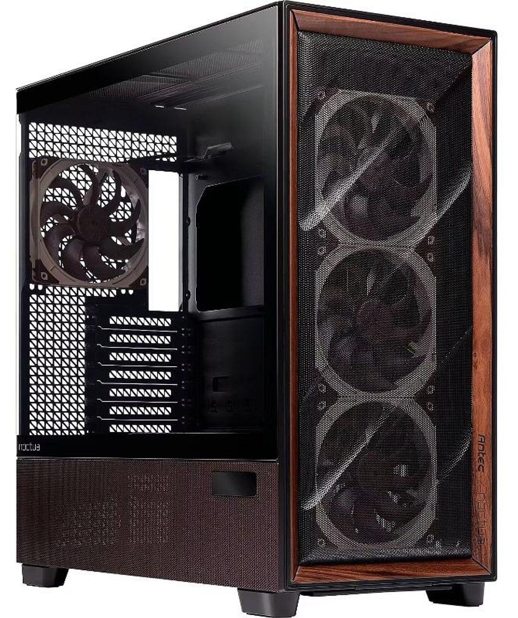 Antec FLUX PRO, Full Tower, PC, Schwarz, Holz, ATX, EATX, ITX, micro ATX, Glas, Kunststoff, Stahl, Gehärtetes Glas, Holz, Gaming
