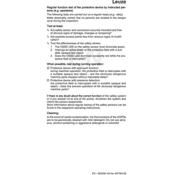 Leuze Aufkleber Safety Sticker Set 2