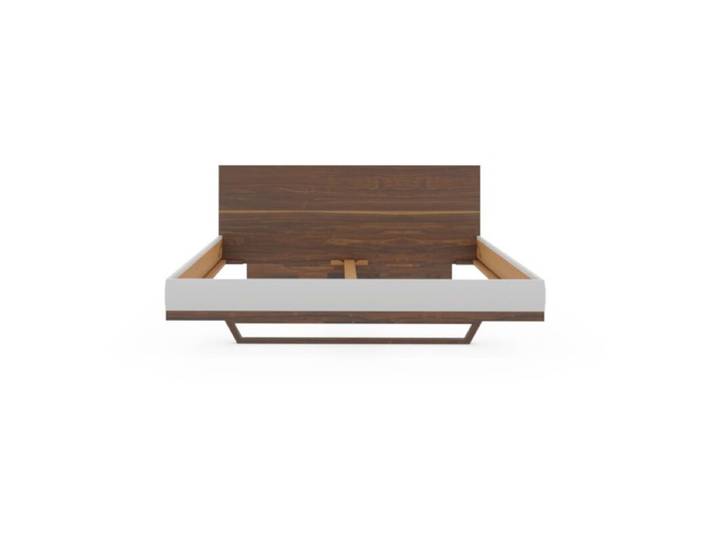 TEAM 7 Naturholzmöbel Riletto Bett aus Massivholz und Leder - L