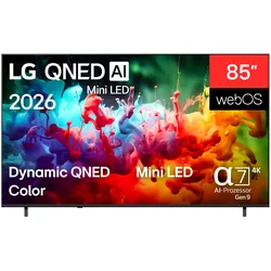 LG QNED-Fernseher "85QNED70B6A", Energieeffizienz: E (A-G), bunt (schwarz), 85 ′′, Fernseher