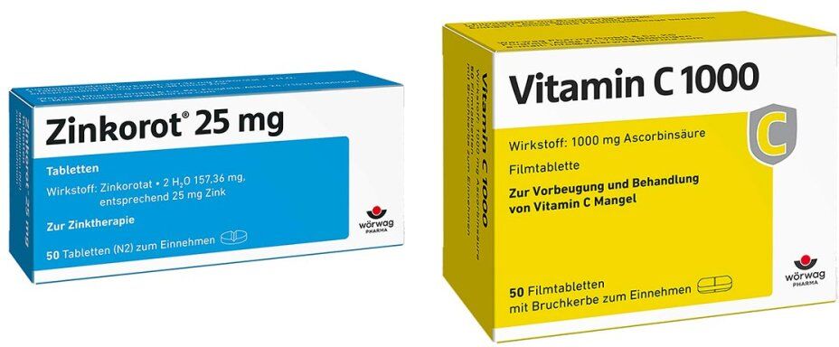 Wörwag Zinkorot 25 mg + Vitamin C1000 50+50stk