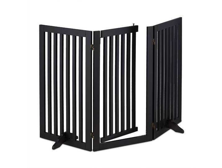 Absperrgitter mit Tür 92cm Schwarz
