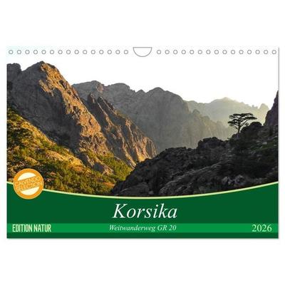 Korsika - Weitwanderweg GR 20 (Wandkalender 2026 DIN A4 quer), CALVENDO Monatskalender