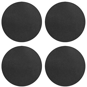 Inspired Finds SEAMETAL Universal Car Cup Holder Coaster Set, Non Slip Leatherette Drink Holder Pads, 2PCS Or 4PCS black 4pcs