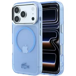 Lacoste Case IML Frosted MagSafe for iPhone 18 Pro / 17 Pro blue (Apple iPhone 17 Pro, Apple iPhone 18 Pro), Smartphone Hülle, Blau