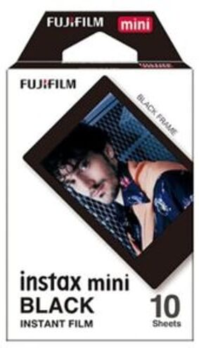Fujifilm Papel fotográfico  Instax Mini Film Black   10 folhas
