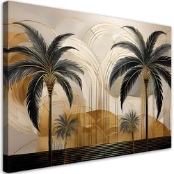 WANDBILD palmen tropische landschaft