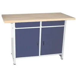 SZ Metall Werkbank 120 cm breit blau, 84x60 cm