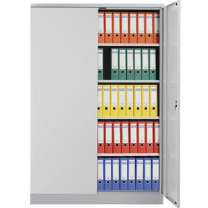 G-Office Aktenschrank FLC/N.192x60, aus Metall, abschließbar, 120 x 195 x 60 cm (B/H/T), lichtgrau