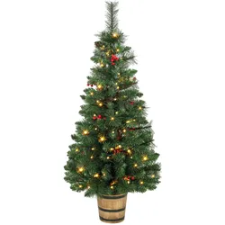 WEIHNACHTSBAUM-MIT-LICHT PVC Stahl Grün