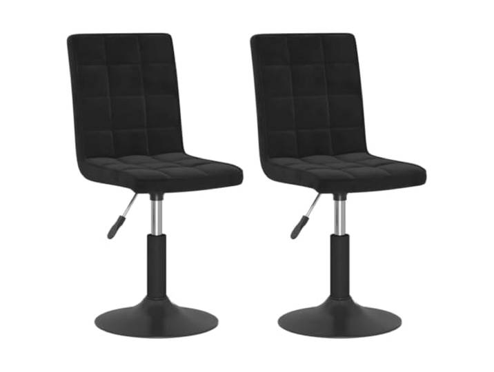 KDVXBCQJH 2er Set Esszimmerstühle Drehbar Höhenverstellbar Schwarz Samt Modernes 2er-Set mit Samtbezug und stabilem Stahlgestell für Esszimmer, Wohnzimmer und Arbeitsbereich.