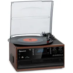 Oakland DAB Retro-Stereoanlage DAB+/FM BT-Funktion Vinyl CD Kassette