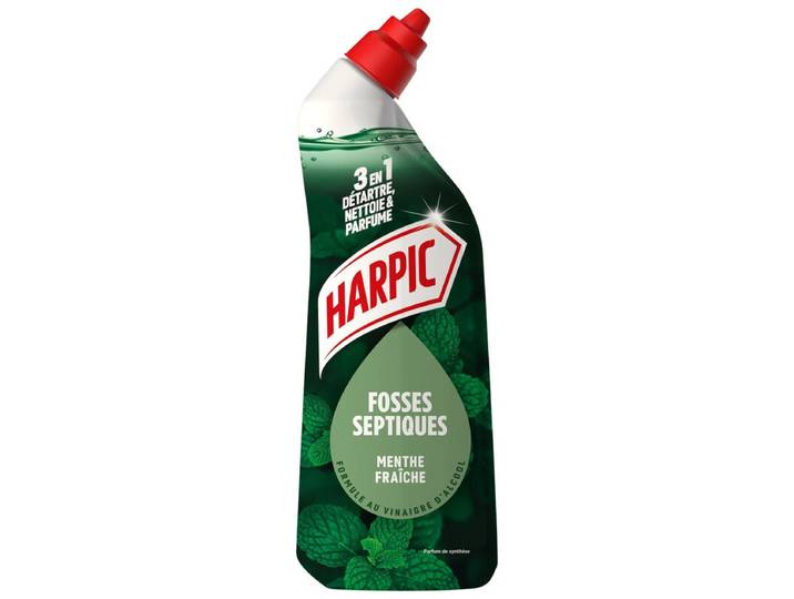 HARPIC Gel WC fosse septiques menthe fraîche flacon 750ml