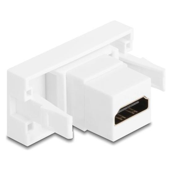 Delock Easy 45 Modul HDMI Buchse zu HDMI Buchse 4K 60Hz weiss (90850)