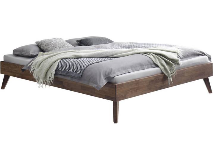 Hasena Bett, Nussbaum, Holz, Nussbaum, massiv, 180x200 cm, Fsc, in verschiedenen Holzarten erhältlich, Größen erhältlich, Schlafzimmer, Betten, Doppelbetten