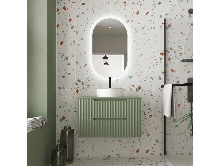 Waschtisch COLORIA Typ F 81 x 62 x 46cm Grün/Olivgrün
