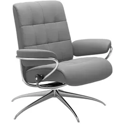 Stressless Sessel London Star Low Back Leder Grau Batick Wild Dove