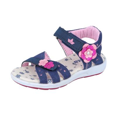 Sandale LICO "Sandale Cassandra V", Mädchen, Gr. 30, blau, Leder, Schuhe Sandale