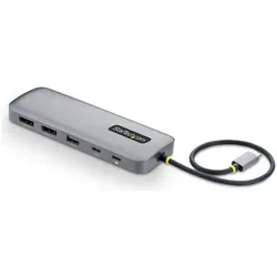 StarTech 189b-Usbc-Multiport USB-C To Dual-Dp Multiport Hub Nms (USB-C), Dockingstation + USB Hub, Grau