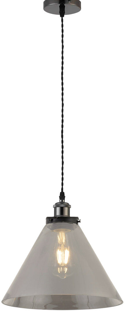 Borough Wharf Aadhiran 1 - Light Cone Pendant Smoked/Black Nickel