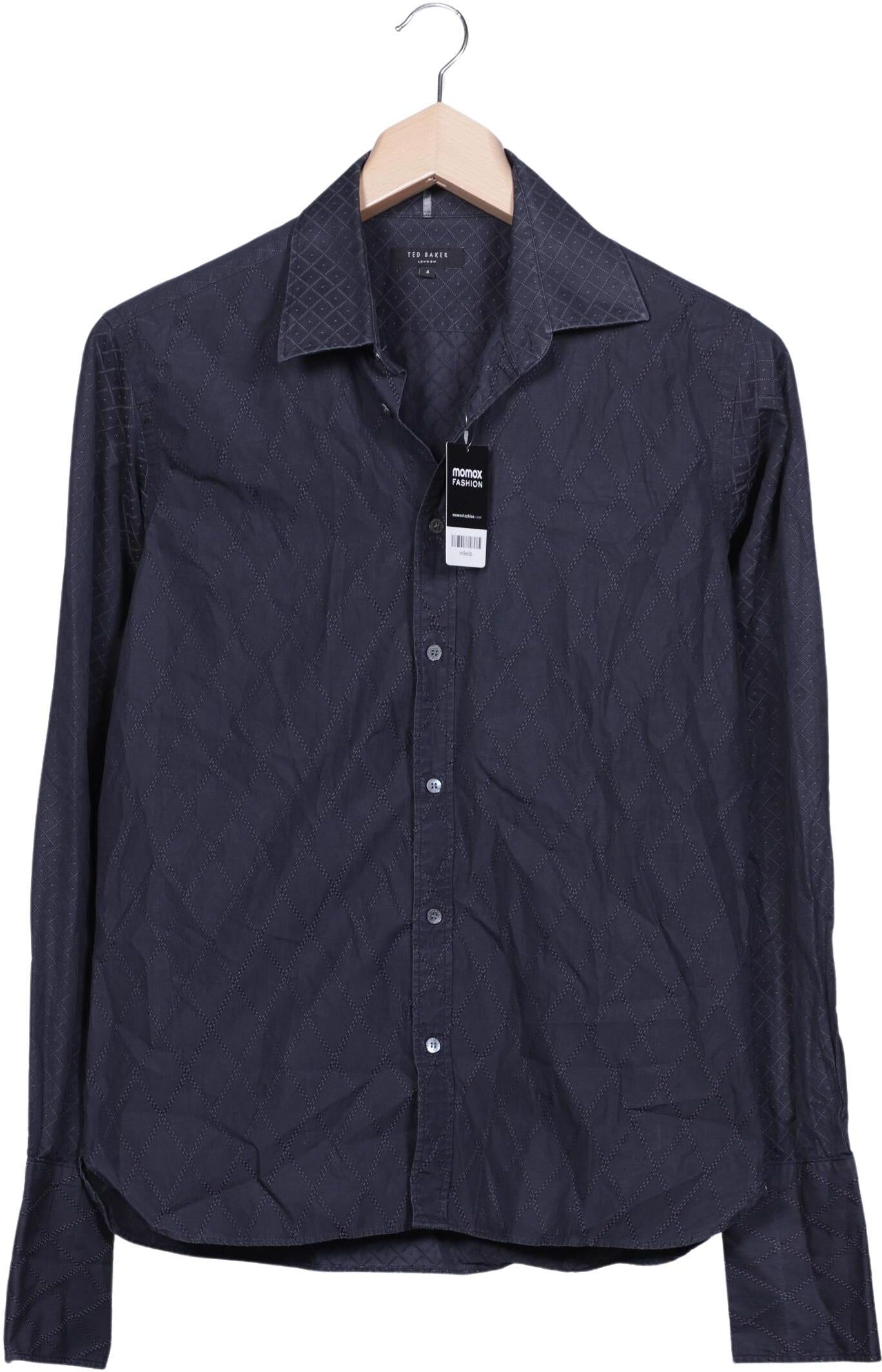 TED Baker Herren Hemd, Marineblau, Gr. L (Ted Baker 4), Baumwolle - Second Hand