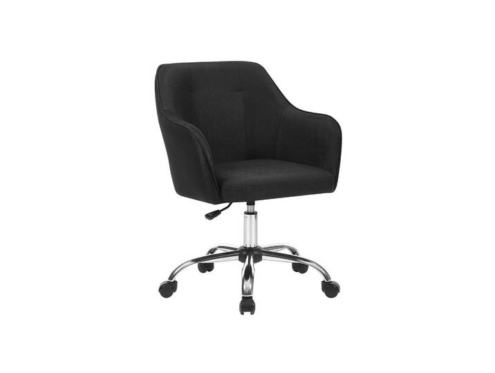 Hansiro Bürostuhl Schreibtischstuhl, Schwarz, Leder, 69x93x65 cm, Büromöbel, Bürostühle, Drehstuhl