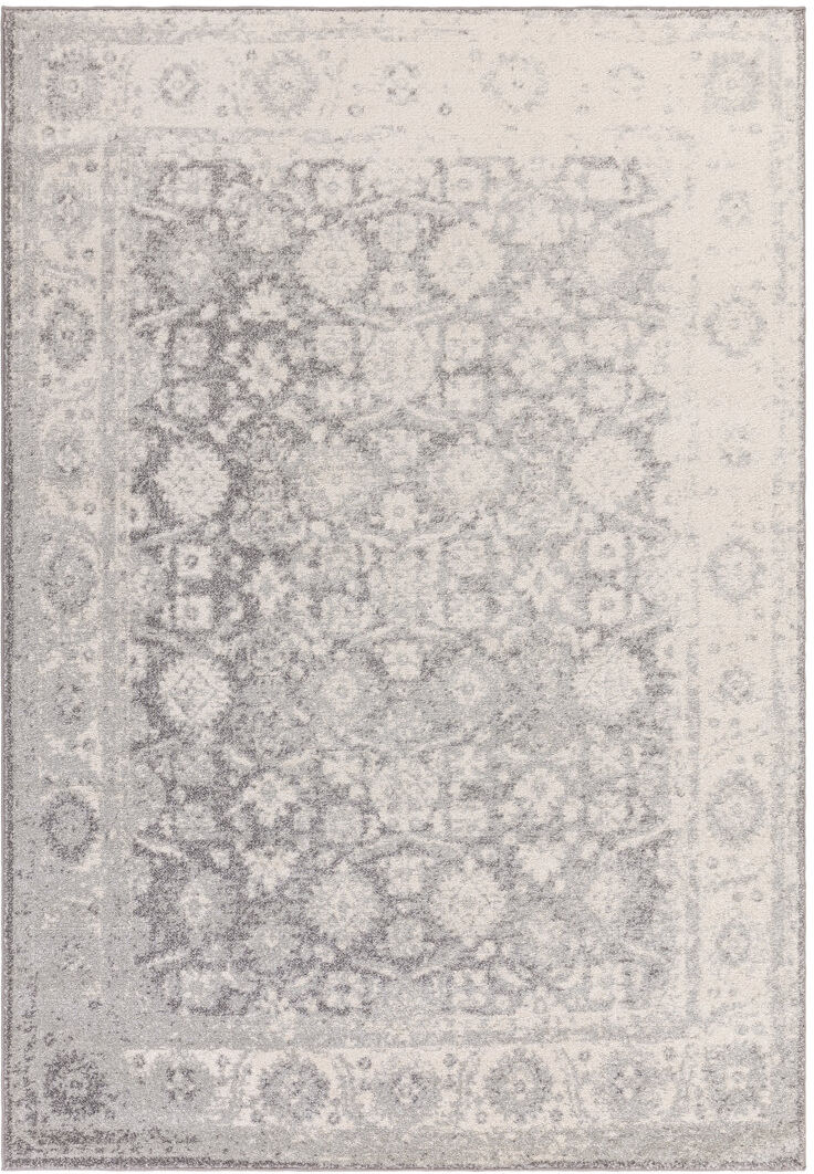 Langley Street Ralph Vintage Bordered Grey Area Rug Grey Rectangle 80 x 150 cm