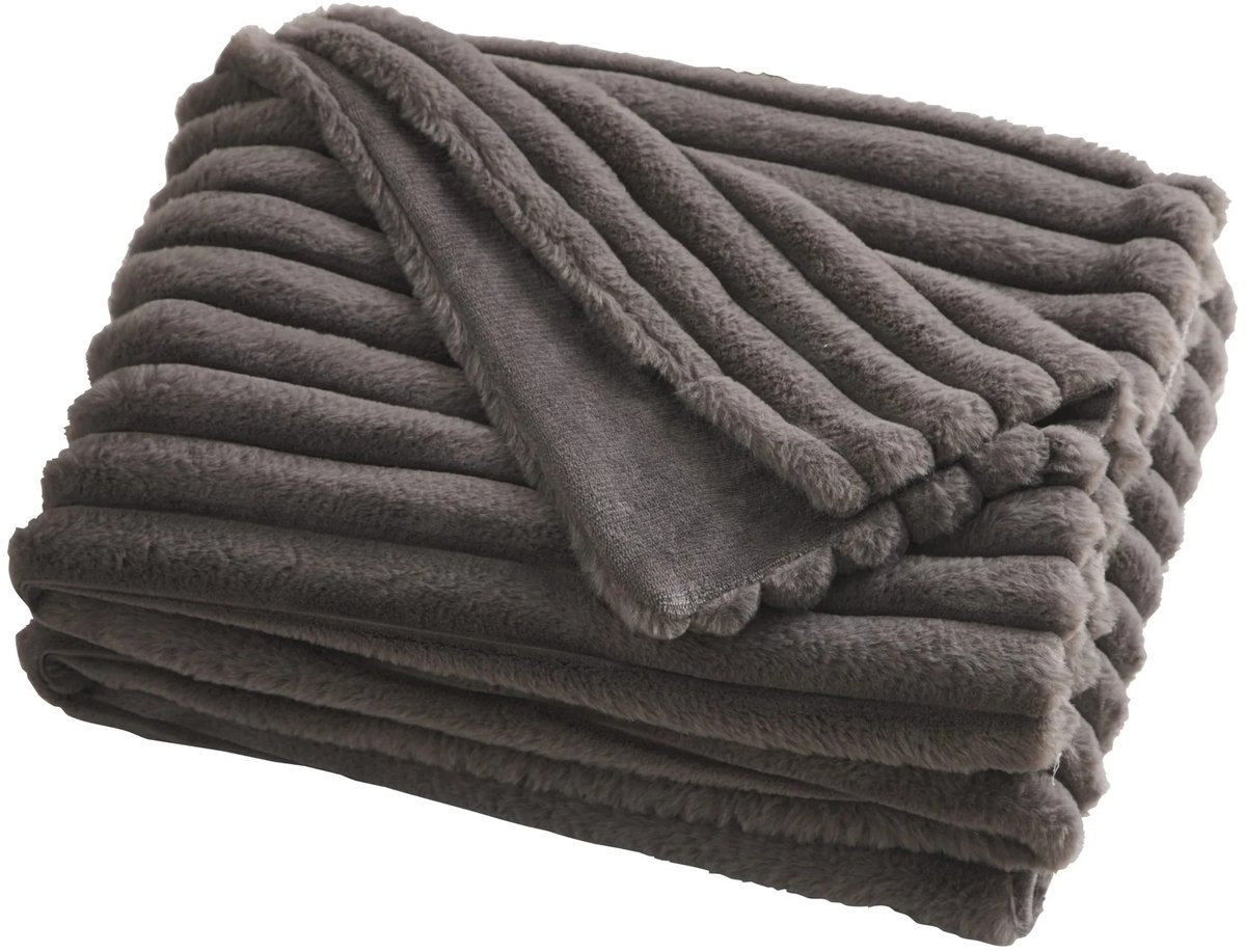 Ulster Weavers Morritz Plaid deken - Antraciet - 130 x 180 cm