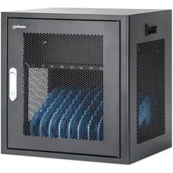 Manhattan MH 10-Bay AC Charging Cabinet, EU, Black, Notebookwagen, Schwarz