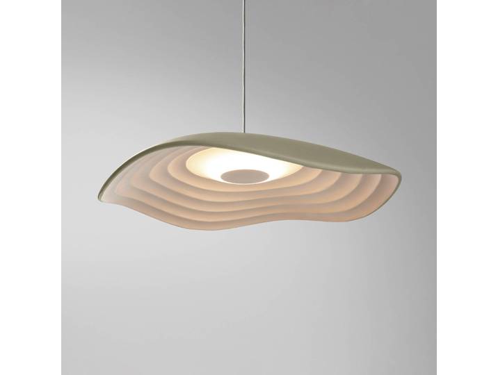 Bover Designer Hängelampe Valentina S24, dimmbar, grün, für Wohn- / Esszimmer, Aluminium, Design, Pendelleuchte