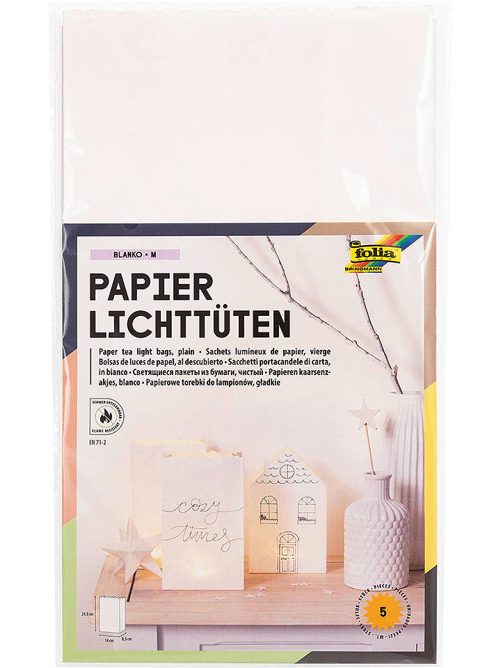 folia PAPER Papierlichttüten "Blanko" - ab 12 Jahren - onesize