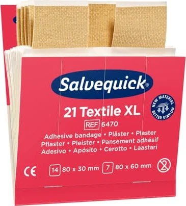 Salvequick Pflaster Textile XL 1009470 beige, 21 St.