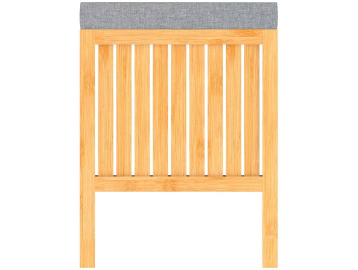 Badhocker EISL Bambus , beige (bambus), Polyester, Hocker, Badhocker, Wäschesammler mit Sitzkissen