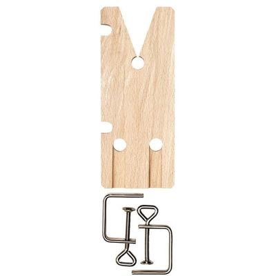 PEBARO 323/24S - Laubsägeholzbrettchen mit 2 Zwingen, Einspannhalterung