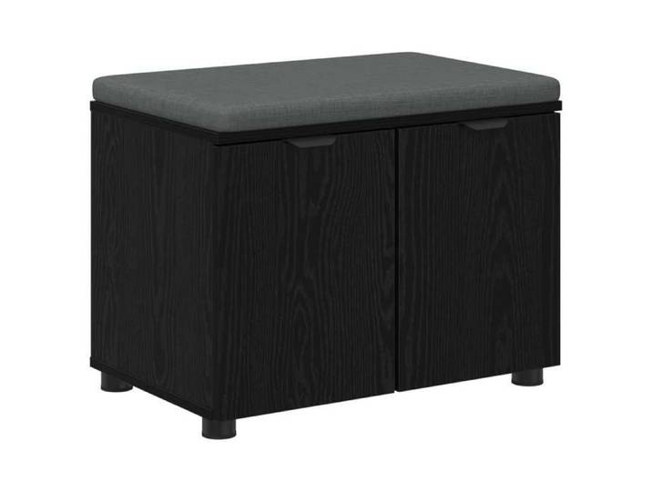 NOUVEAU Banc de couloir - Banc d'entrée avec coussin - Chêne noir - 60x38x46cm - banc pour hall 65050